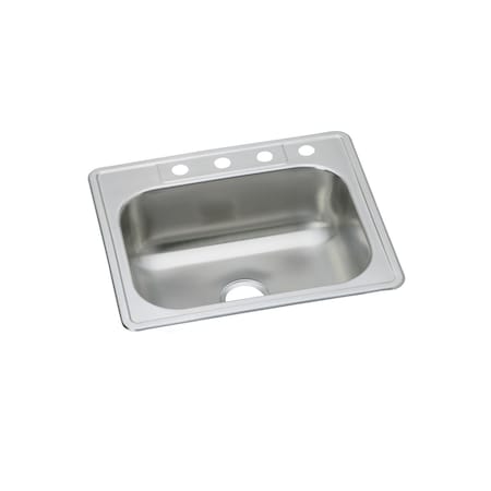 Elkay Dayton Stainless Steel 25 X 22 X 7-1/16 Single Bowl Top Mount Sink DDG125225